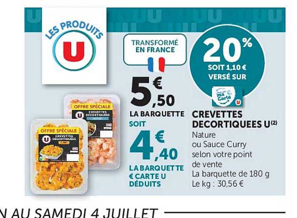 CREVETTES DECORTIQUEES U