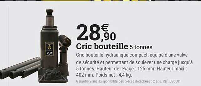 Cric bouteille 5 tonnes