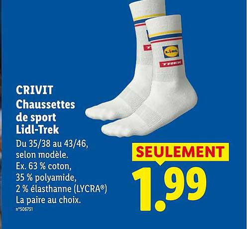 CRIVIT Chaussettes de sport Lidl-Trek