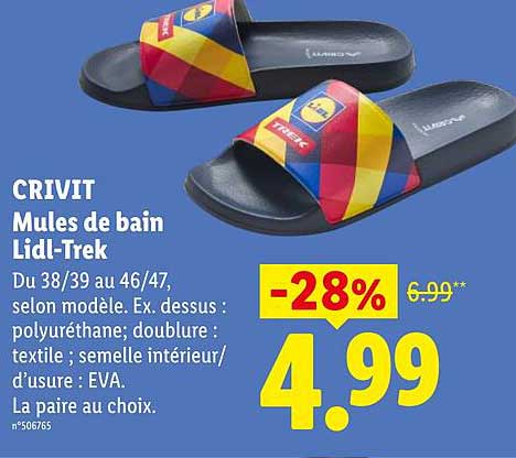 CRIVIT Mules de bain Lidl-Trek