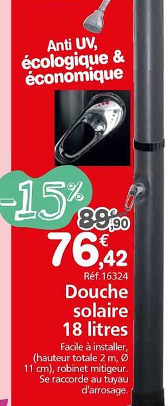 Douche solaire 18 litres