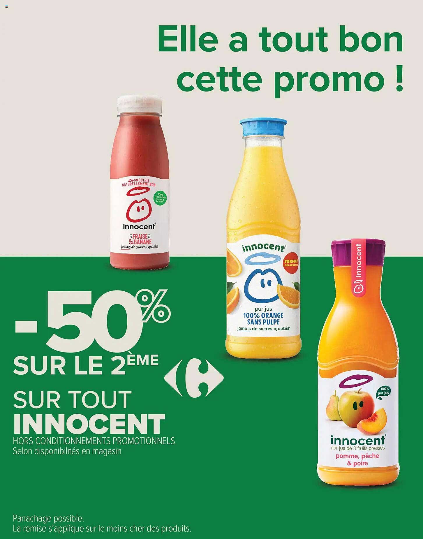 Elle a tout bon cette promo ! -50% SUR LE 2ÈME SUR TOUT INNOCENT