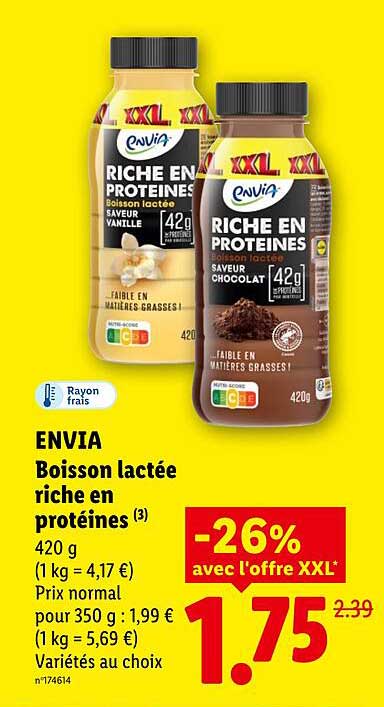 ENVIA Boisson lactée riche en protéines (3) 420 g