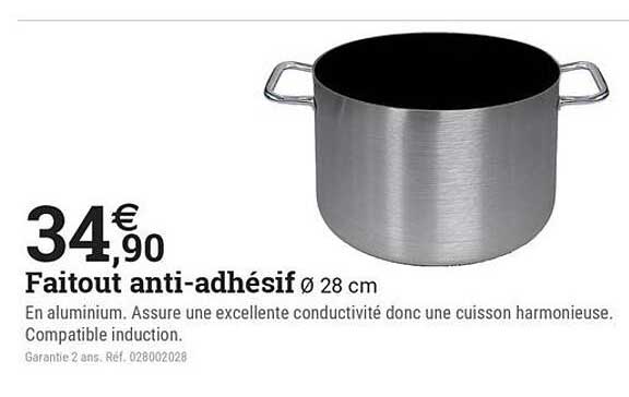 Faitout anti-adhésif ø 28 cm