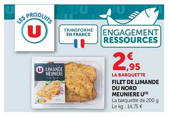 FILET DE LIMANDE DU NORD MEUNIERE U