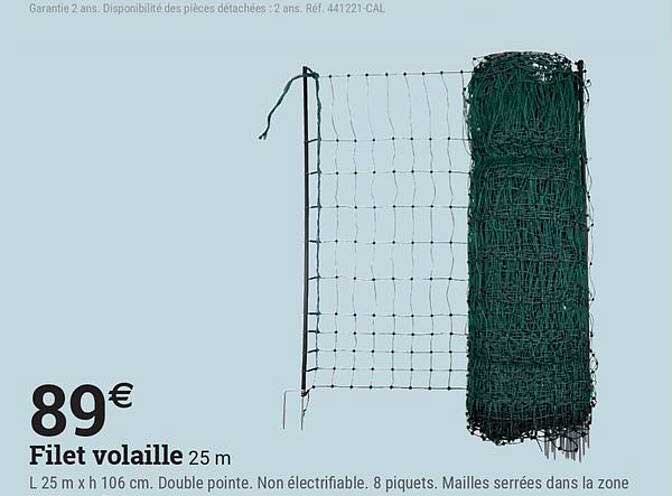 Filet volaille 25 m