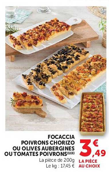FOCACCIA POIVRONS CHORIZO OU OLIVES AUBERGINES OU TOMATES POIVRONS (1)
