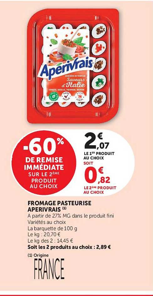 FROMAGE PASTEURISÉ APERIVRAIS