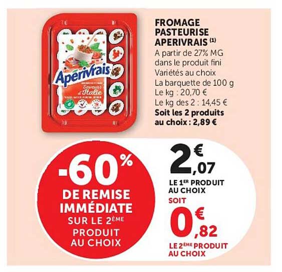 FROMAGE PASTEURISÉ APÉRIVRAIS
