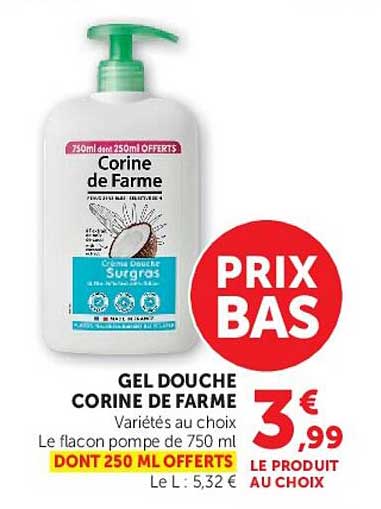 GEL DOUCHE CORINE DE FARME