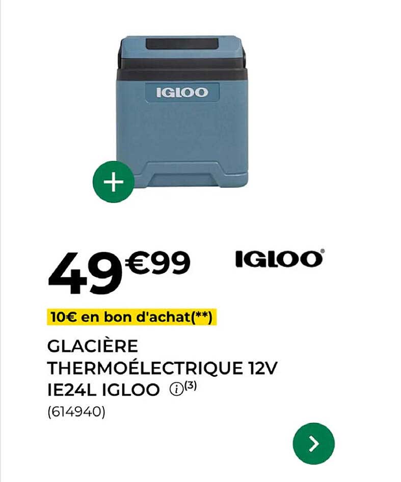 GLACIÈRE THERMOÉLECTRIQUE 12V IE24L IGLOO