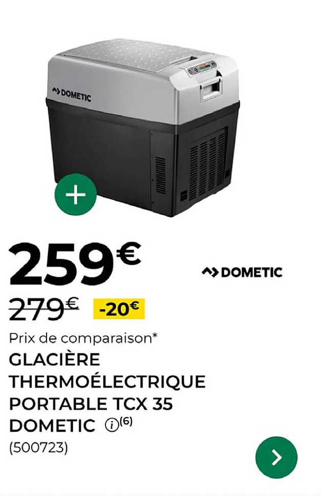 GLACIÈRE THERMOÉLECTRIQUE PORTABLE TCX 35 DOMETIC