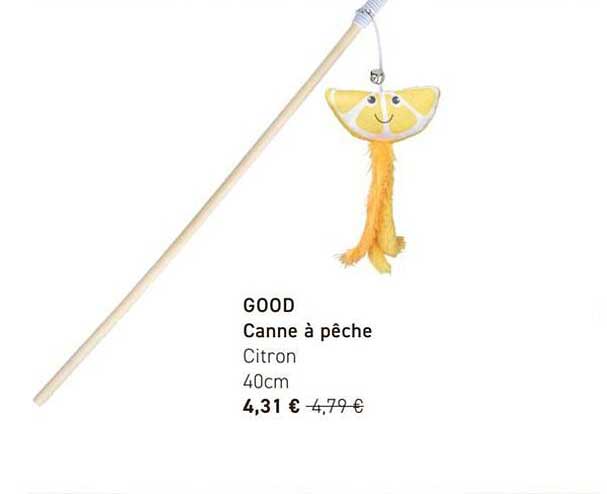 GOOD Canne à pêche Citron 40cm