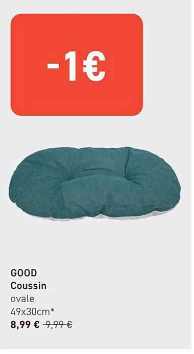 GOOD Coussin ovale 49x30cm*