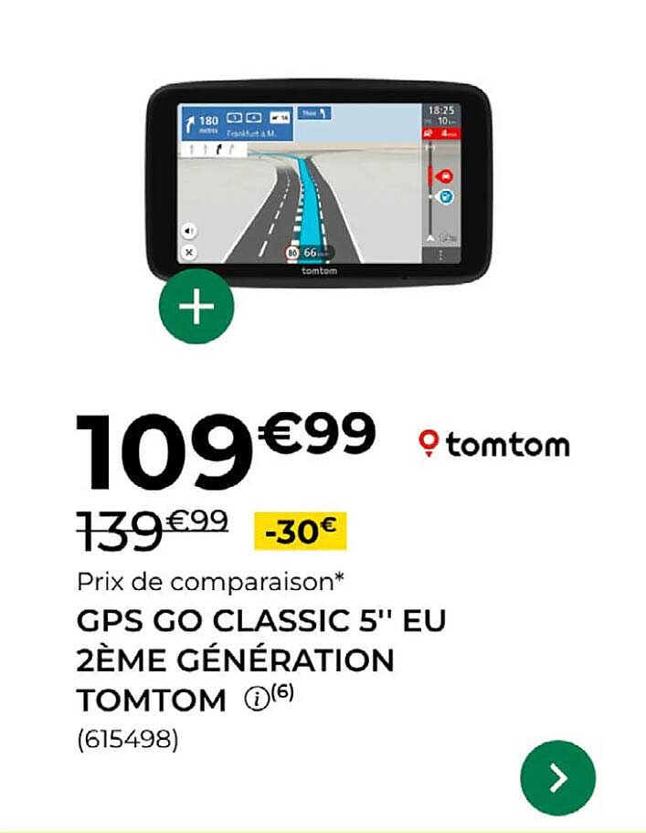 GPS GO CLASSIC 5" EU 2ÈME GÉNÉRATION TOMTOM