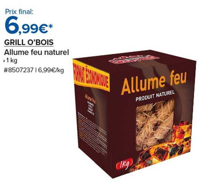 GRILL O’BOIS Allume feu naturel