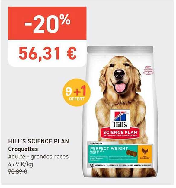 HILL’S SCIENCE PLAN Croquettes Adulte - grandes races