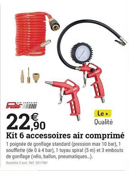 Kit 6 accessoires air comprimé