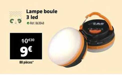 Lampe boule 3 led