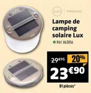 Lampe de camping solaire Lux