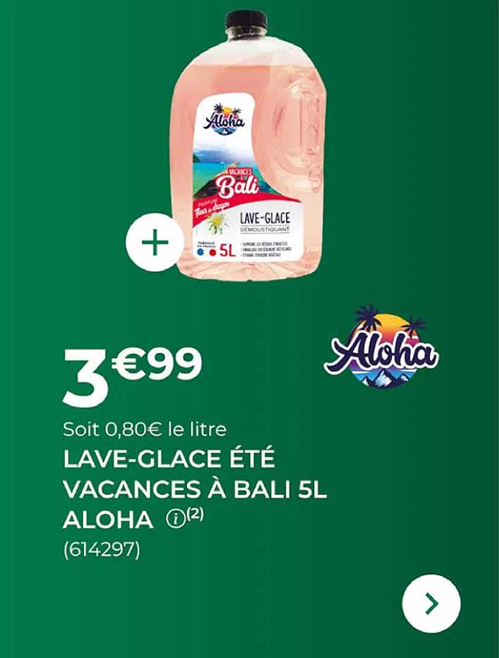 LAVE-GLACE ÉTÉ VACANCES À BALI 5L ALOHA