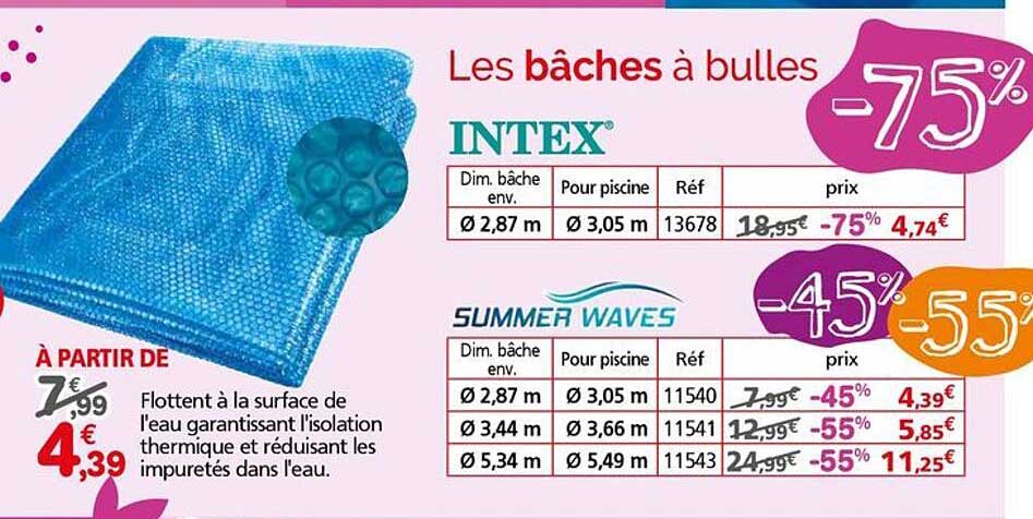 Les bâches à bulles