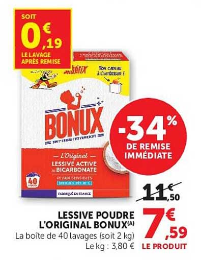 LESSIVE POUDRE L'ORIGINAL BONUX