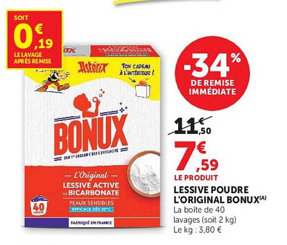 LESSIVE POUDRE L’ORIGINAL BONUX(A)
