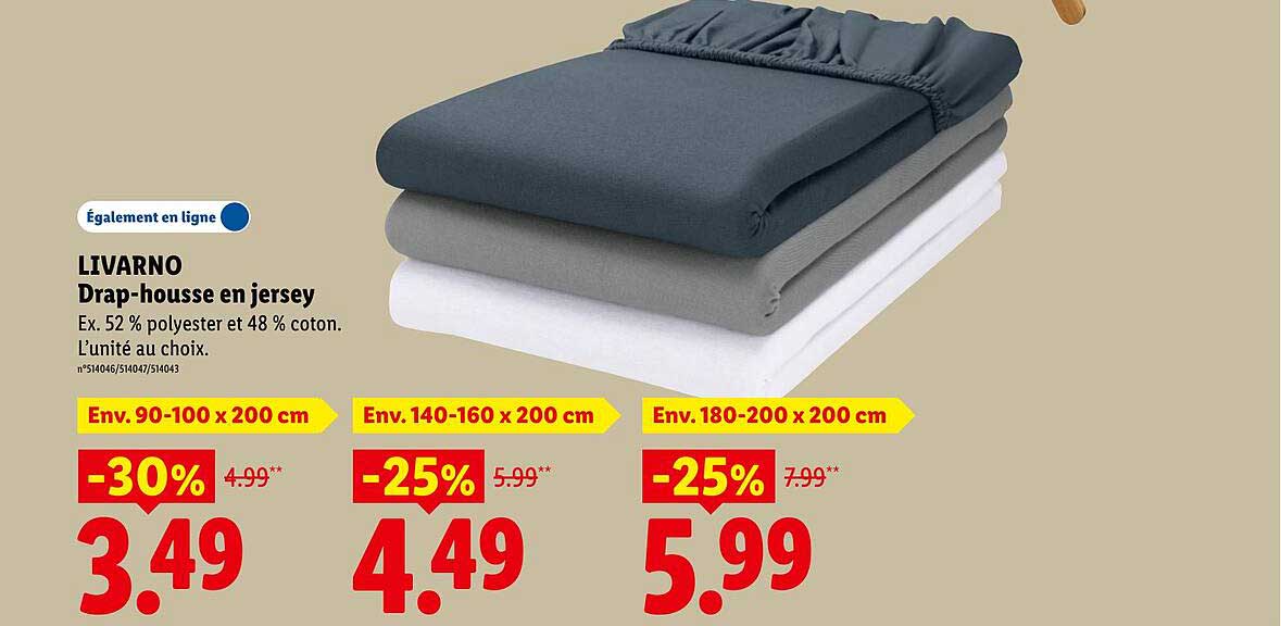 LIVARNO Drap-housse en jersey