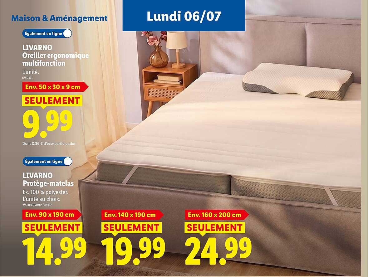 LIVARNO Oreiller ergonomique multifonction