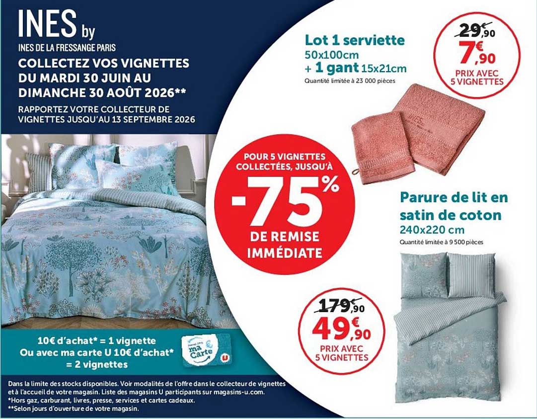 Lot 1 serviette 50x100cm + 1 gant 15x21cm
