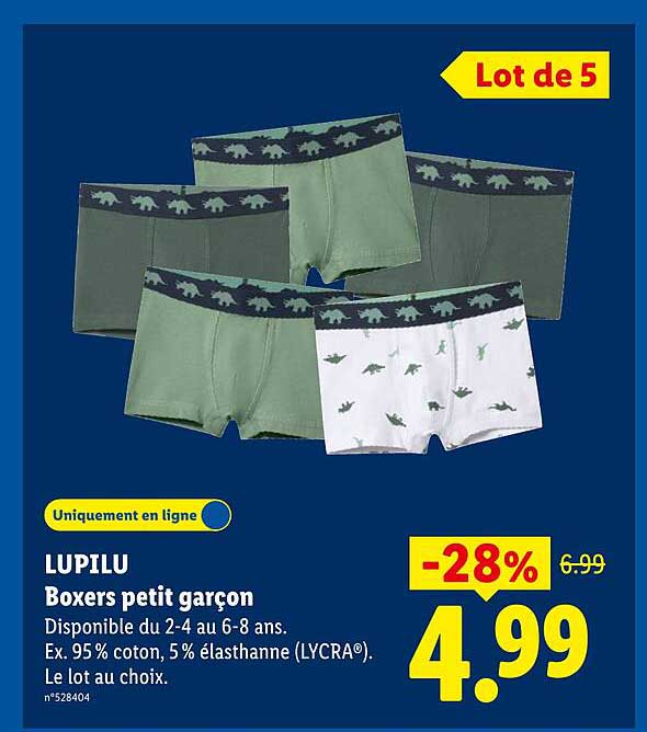 LUPILU Boxers petit garçon