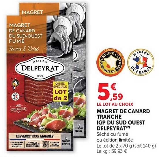 MAGRET DE CANARD DU SUD-OUEST FUMÉ