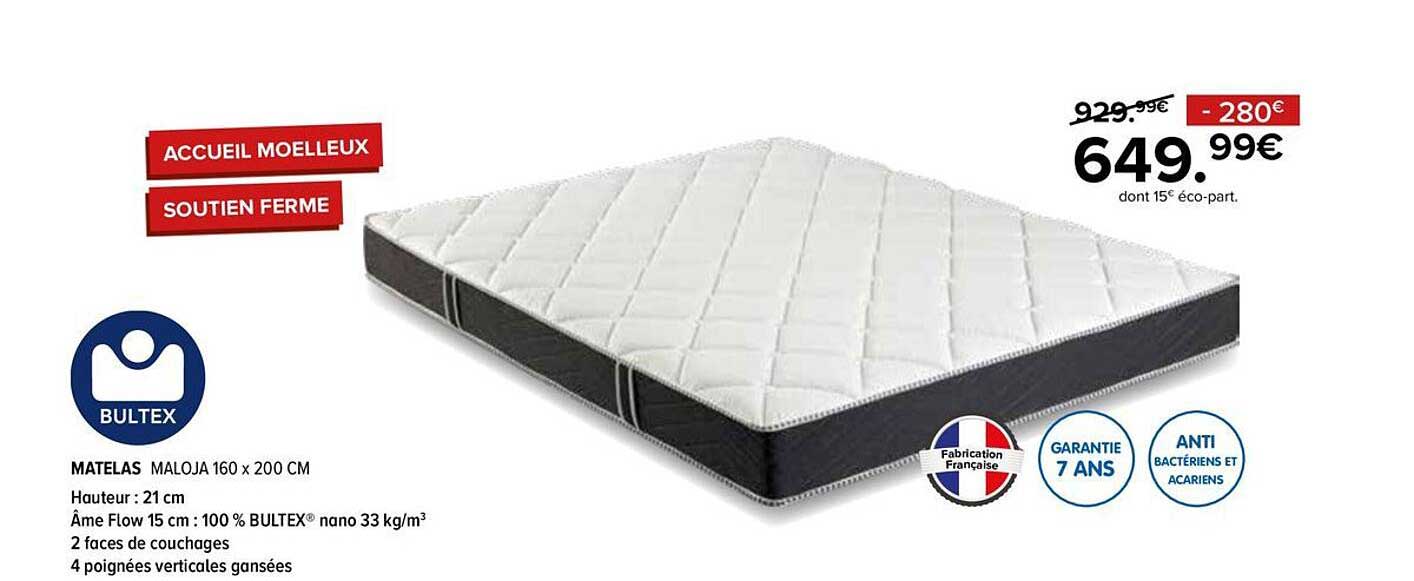 MATELAS MALOJA 160 x 200 CM