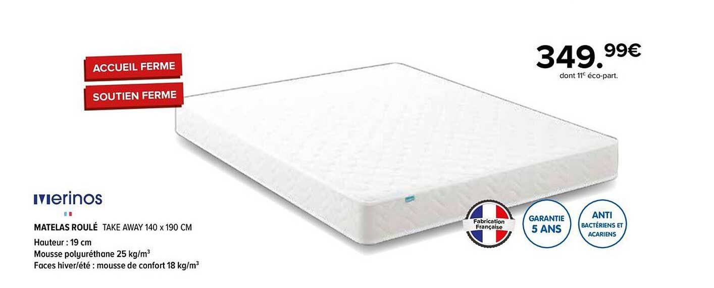 Matelas roulé Take Away 140 x 190 cm