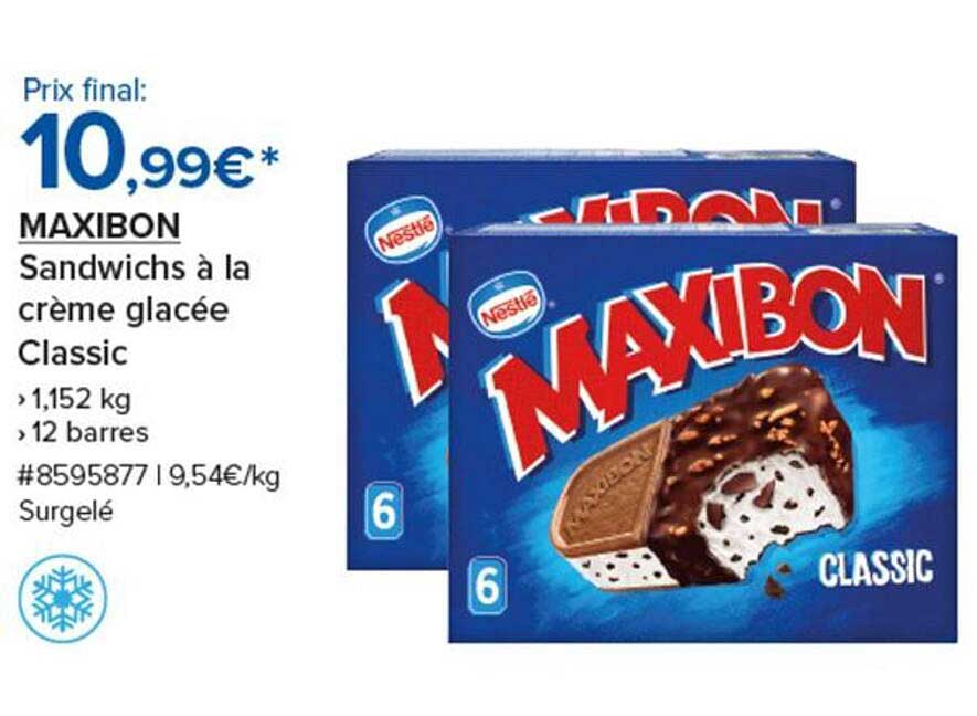 MAXIBON Sandwichs à la crème glacée Classic