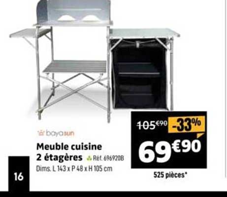 Meuble cuisine 2 étagère