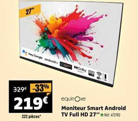 Moniteur Smart Android TV Full HD 27"