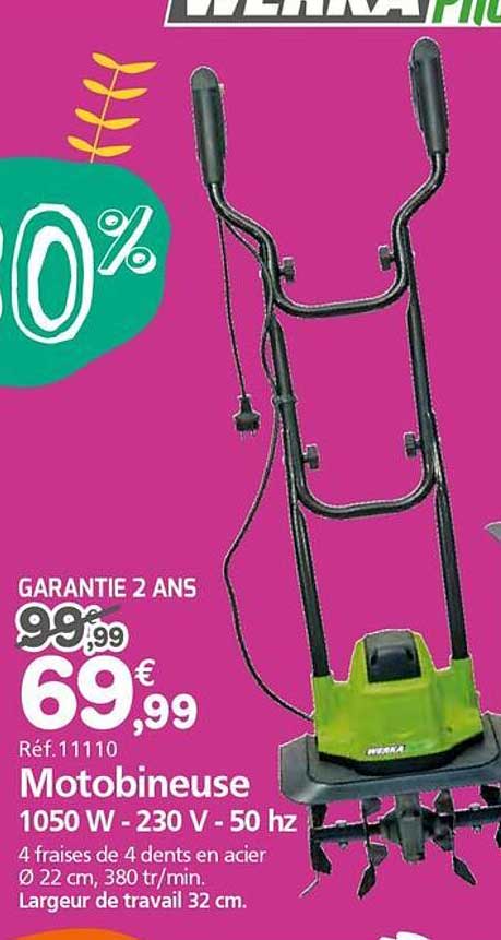 Motobineuse 1050 W - 230 V - 50 hz