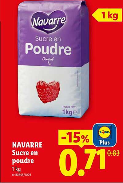 NAVARRE Sucre en poudre 1 kg