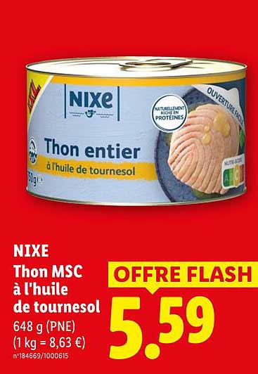 NIXE Thon MSC à l'huile de tournesol