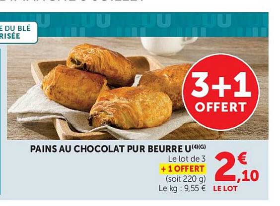 PAINS AU CHOCOLAT PUR BEURRE U(4)G