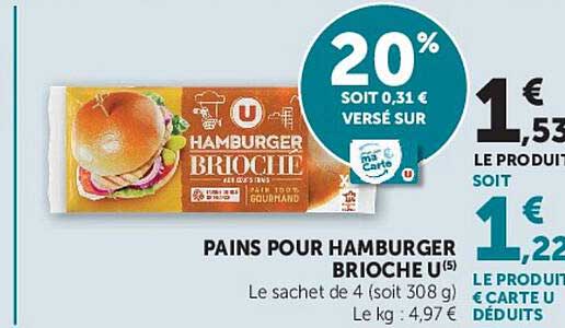 PAINS POUR HAMBURGER BRIOCHE U(5)