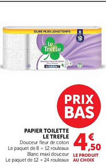 PAPIER TOILETTE LE TREFLE