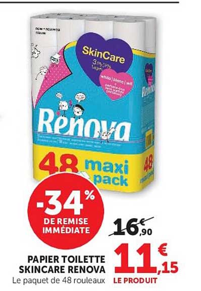 PAPIER TOILETTE SKINCARE RENOVA