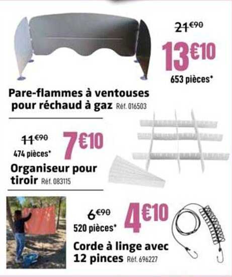 Pare-flammes à ventouses pour réchaud à gaz