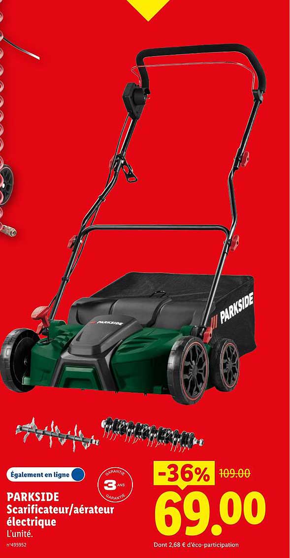 PARKSIDE Scarificateur/aérateur électrique