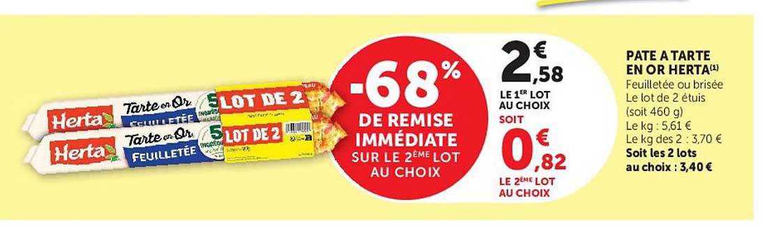 PÂTE À TARTE EN OR HERTA