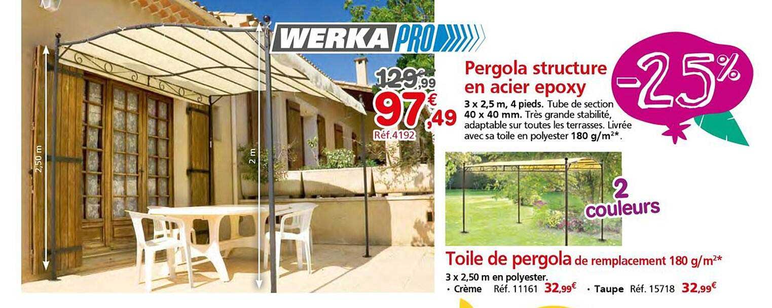 Pergola structure en acier epoxy