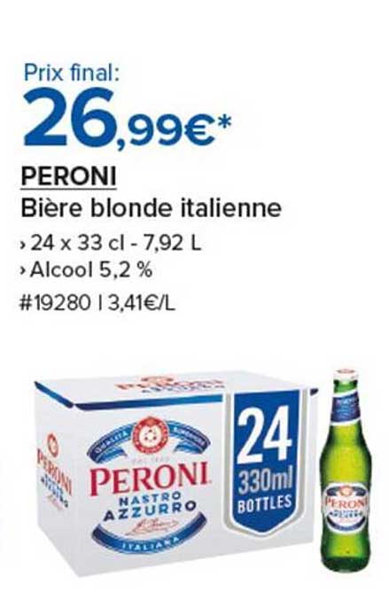 PERONI Bière blonde italienne